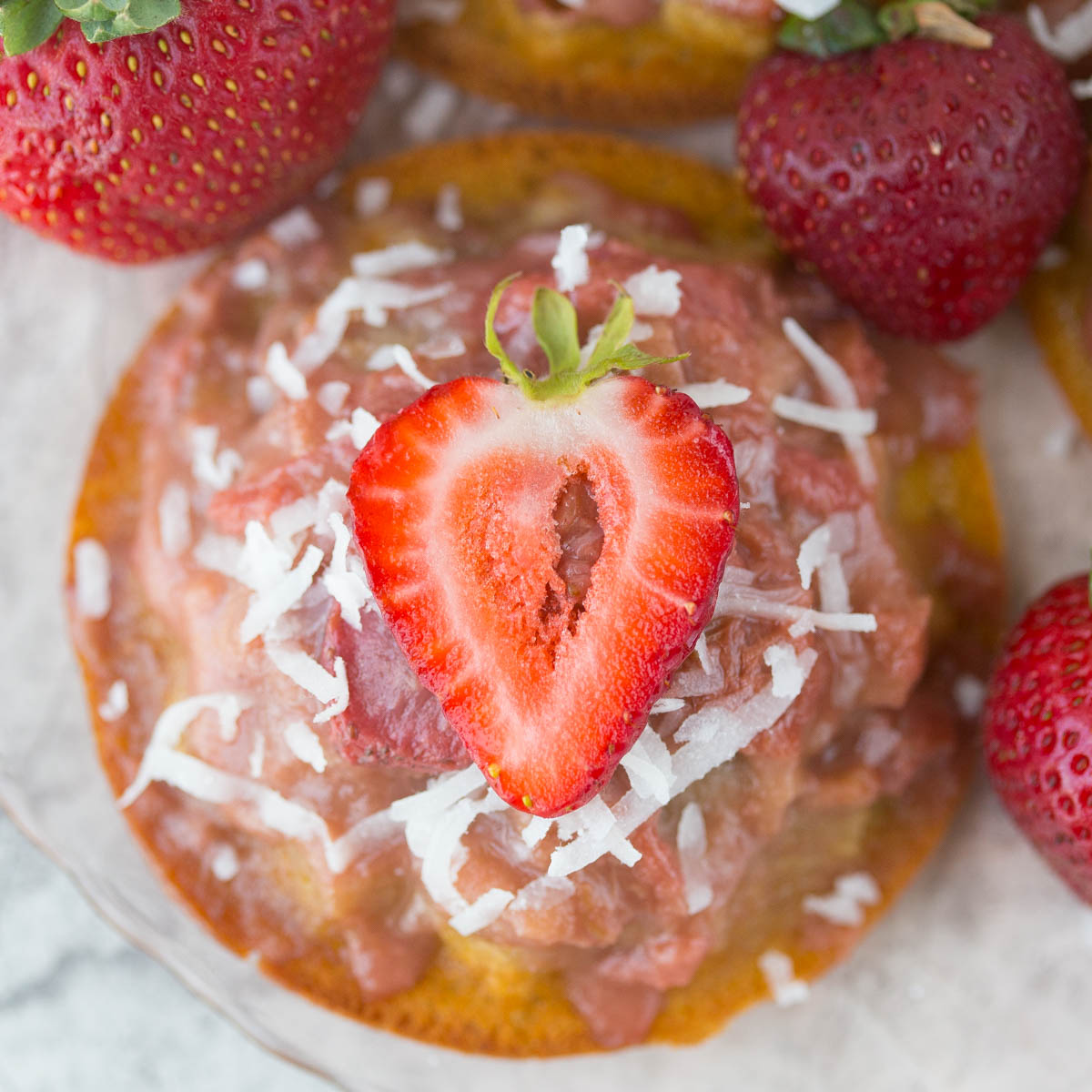 Gluten free rhubarb upside down cake