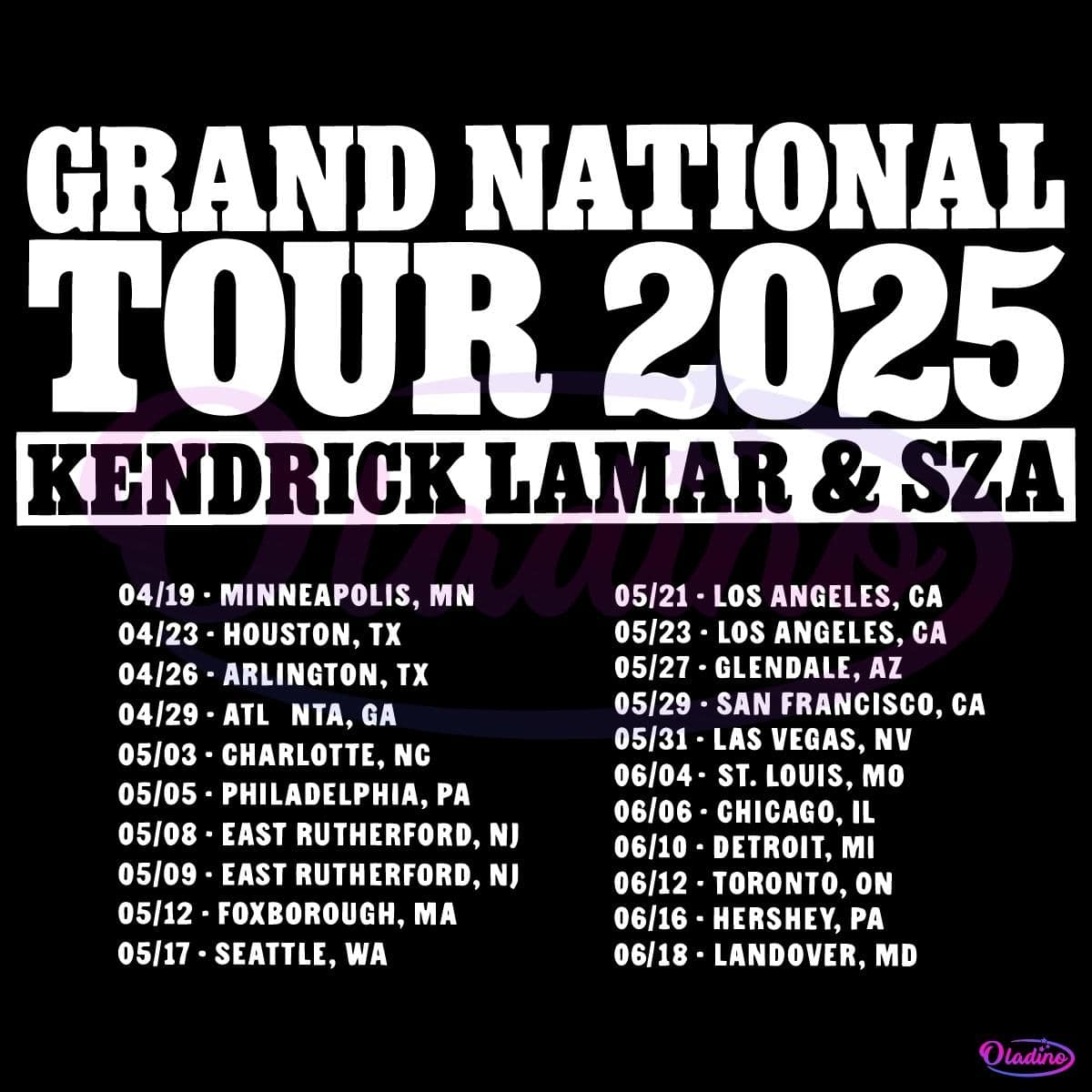 Kendrick Lamar, SZA Announce Grand National Tour New Dates