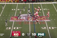 Highlight: Cooper DeJean takes the interception of Patrick Mahomes
